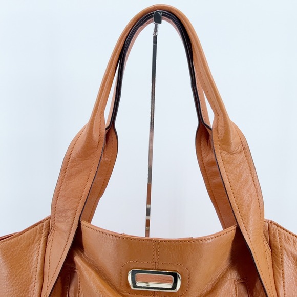 B. Makowsky Dunaway Glove Leather Tote Nutmeg Leather Hobo Shoulder Bag Gift - Picture 3 of 16